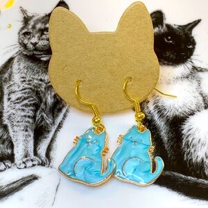 🍄Handmade cute cat earrings